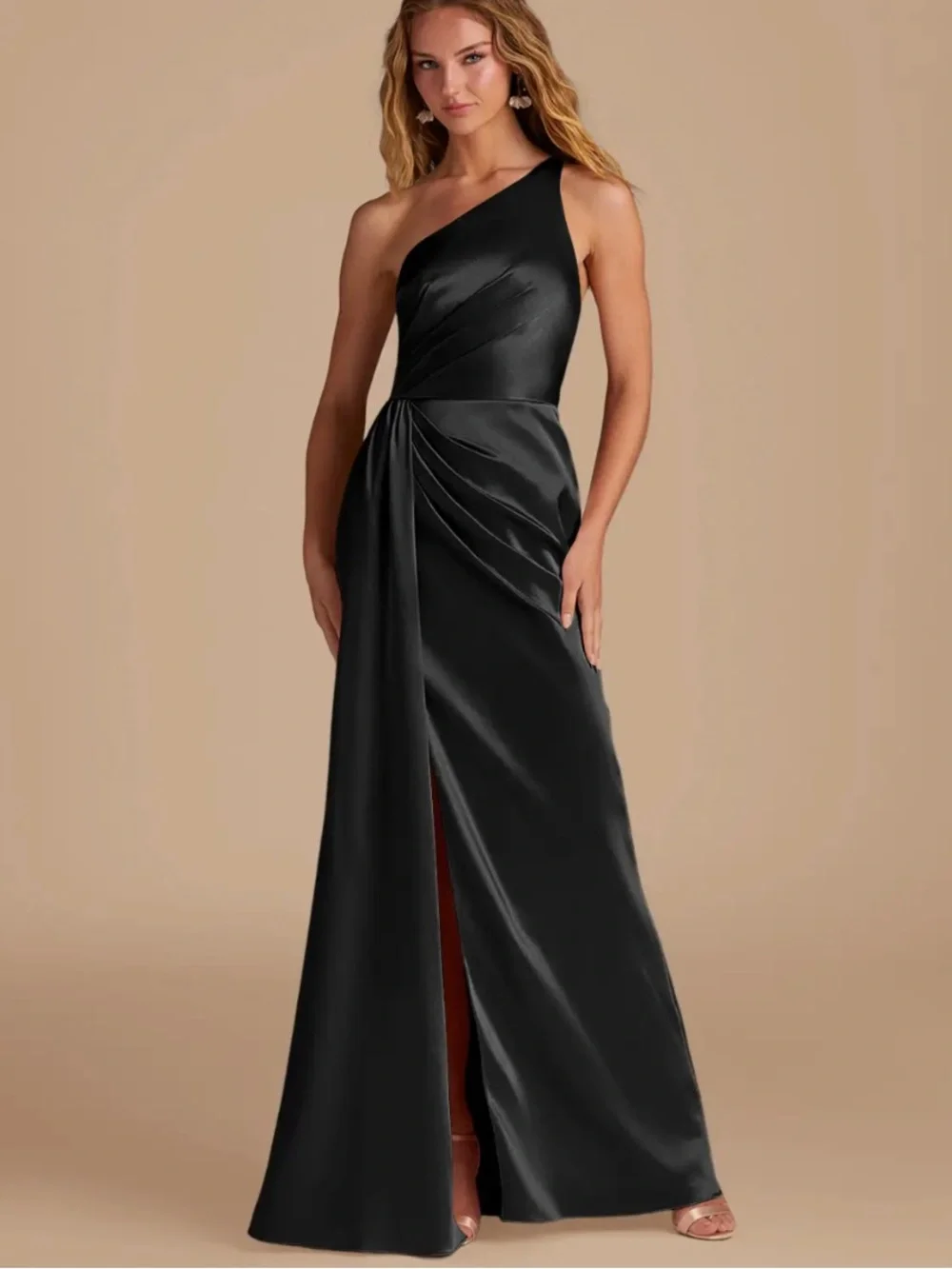 NWT Azazie Mika Stretch Satin Dress Size 4